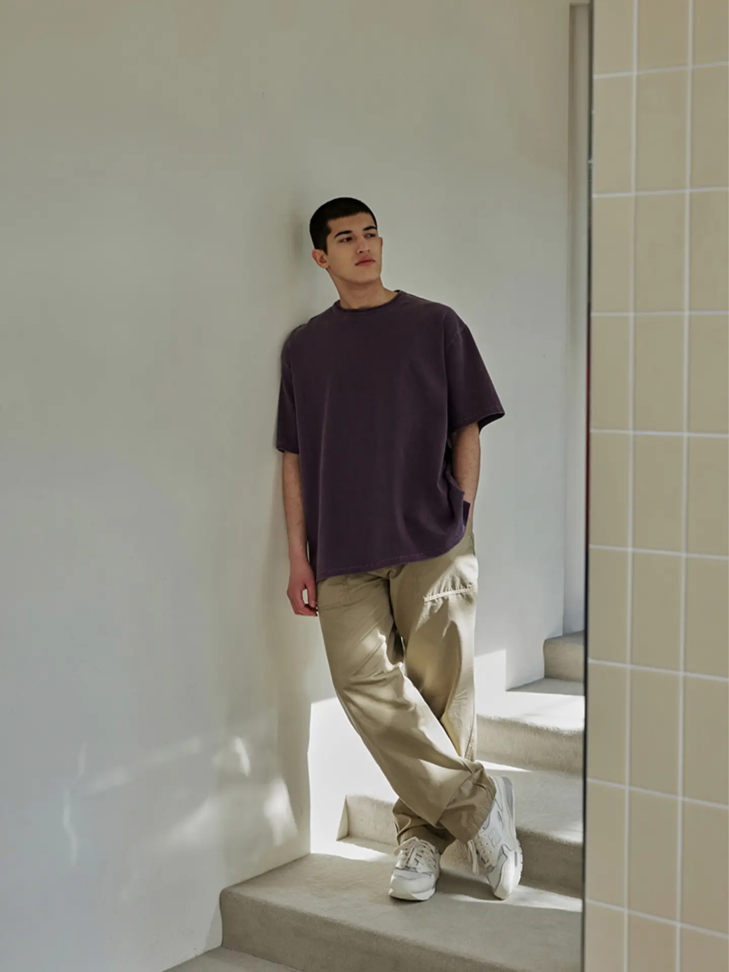 Футболка FrizmWORKS OG PIGMENT DYEING HALF TEE purple