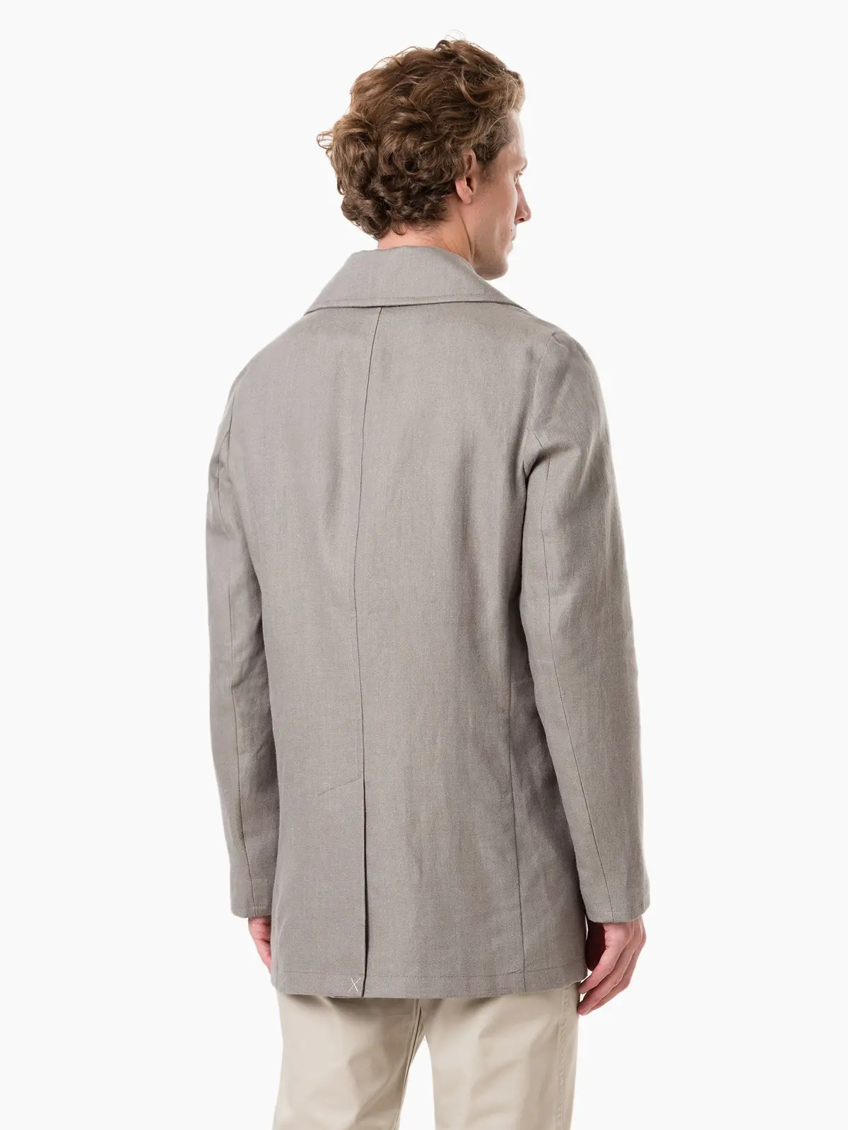 Куртка Private White LINEN MANCHESTER PEACOAT GREIGE
