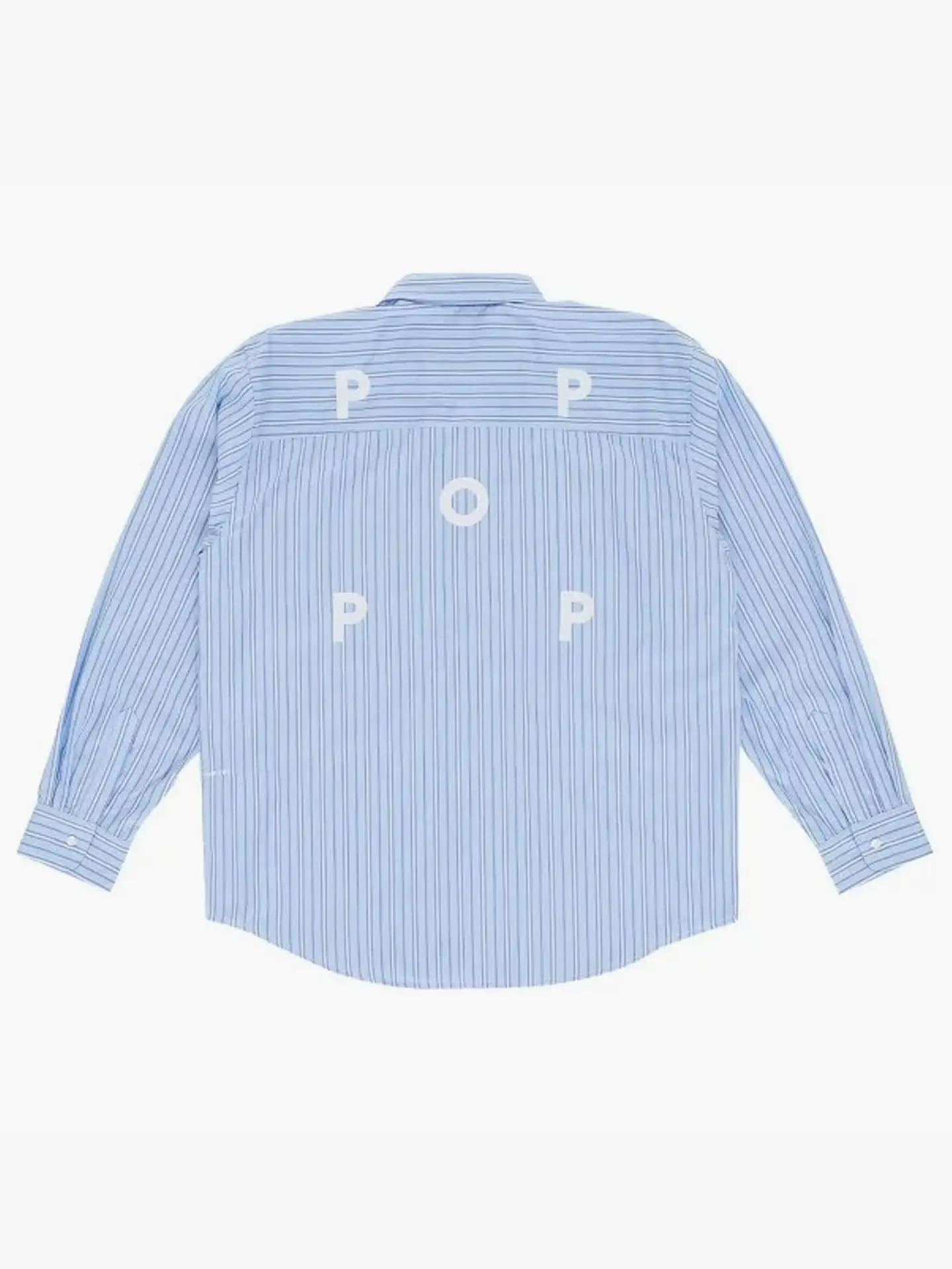 Рубашка Pop Trading Company striped logo shirt