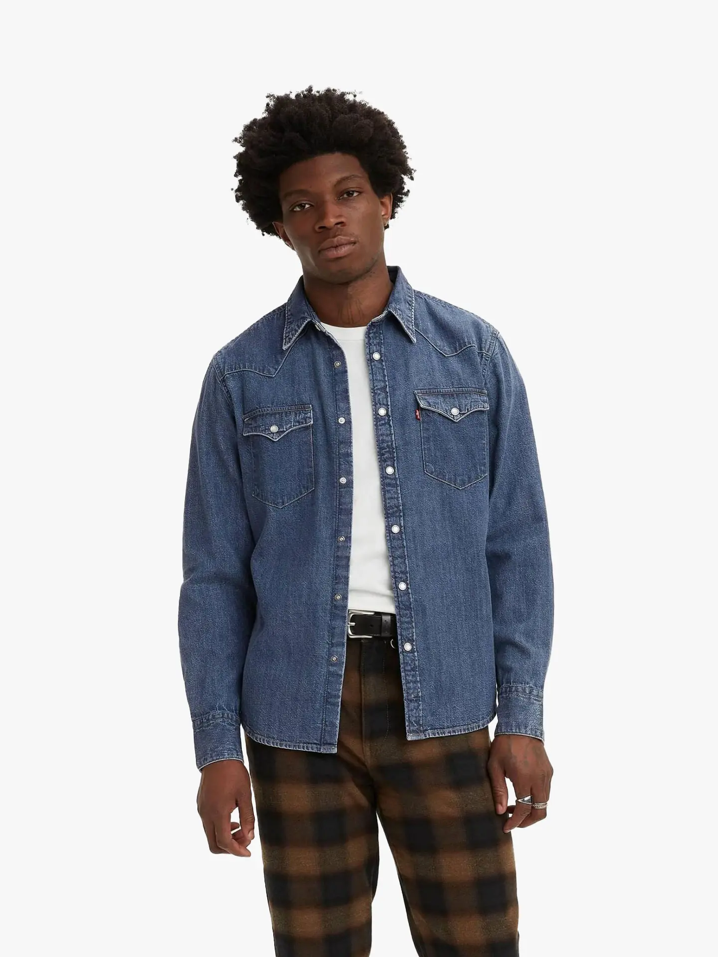 Рубашка Levi's BARSTOW WESTERN STANDARD MED INDIGO FLAT FINISH