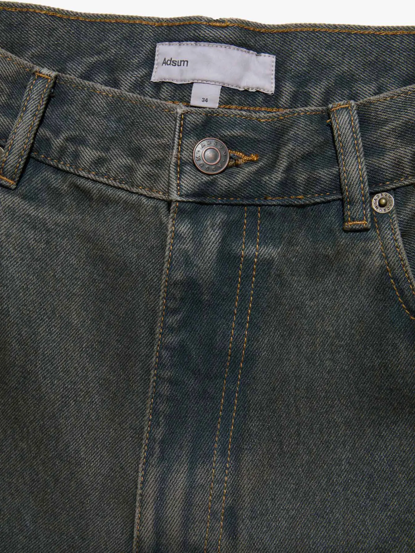 RELAXED FIT OD DENIM BLUE Джинсы  коричневый