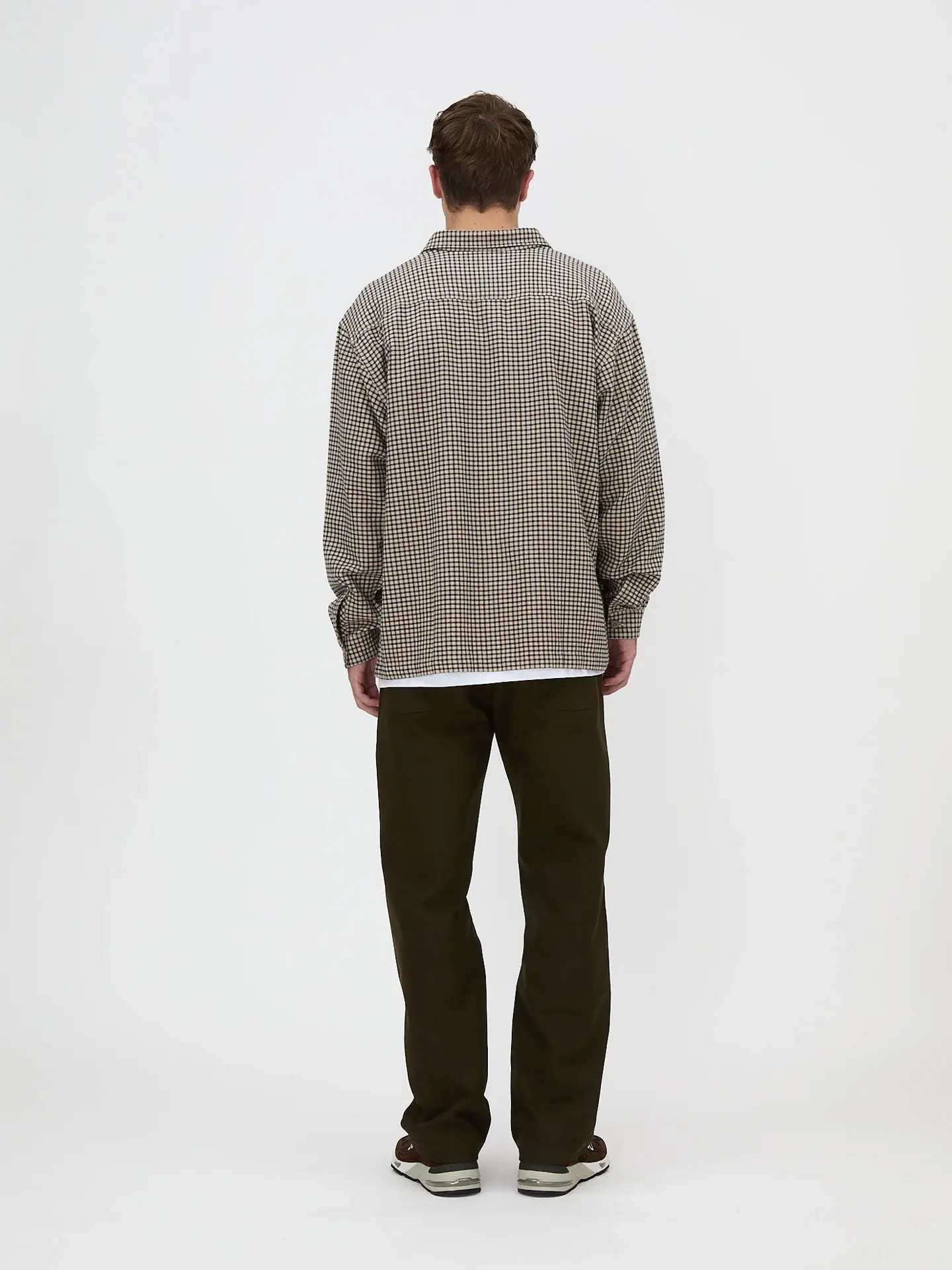 FLAT HEM WORKSHIRT CREAM Рубашка кремовая