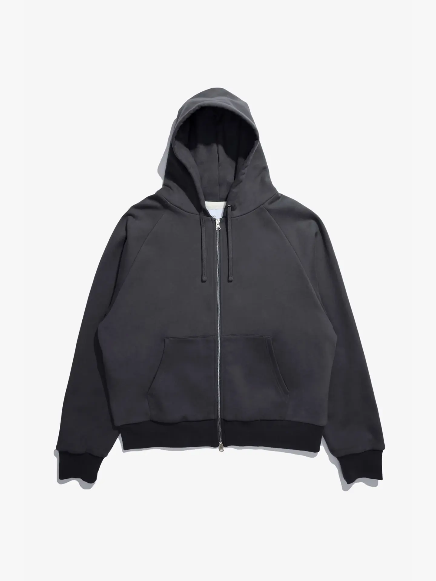 WAFFLE FULL ZIP HOODIE GREY Худи на молнии серый
