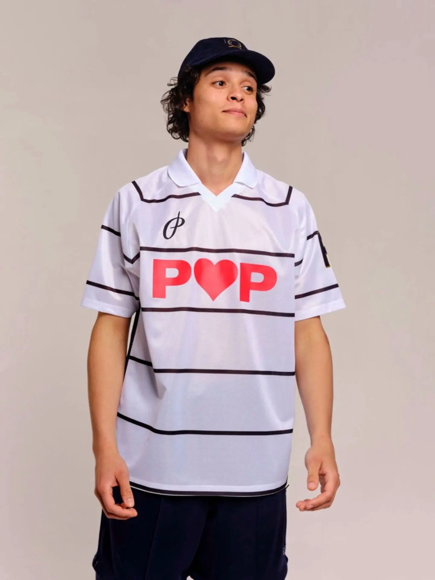 Джерси  Pop Trading Company striped sportif shirt