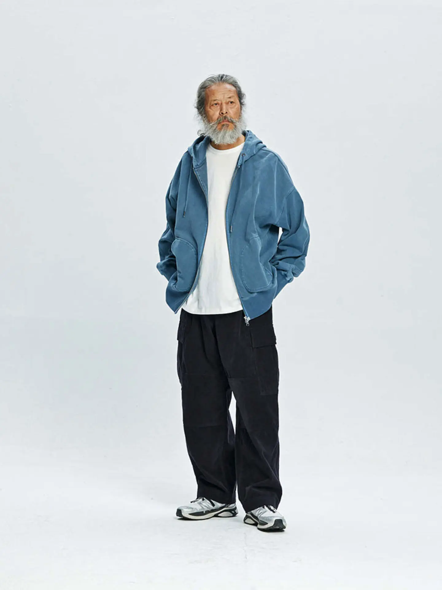 Толстовка FrizmWORKS OG PIGMENT DYEING HOOD ZIPUP PARKA BLUE