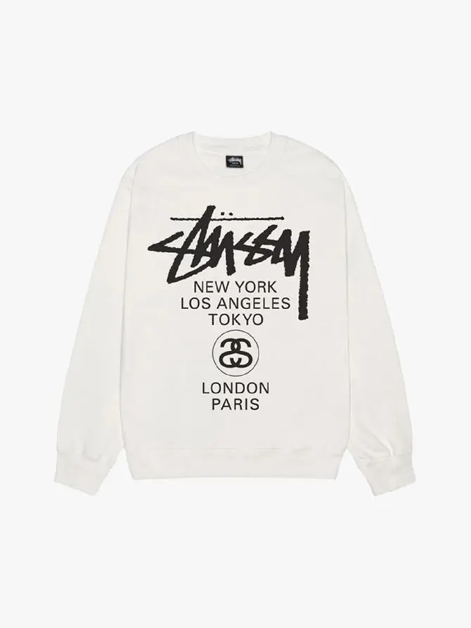Свитшот Stussy World Tour Crew White