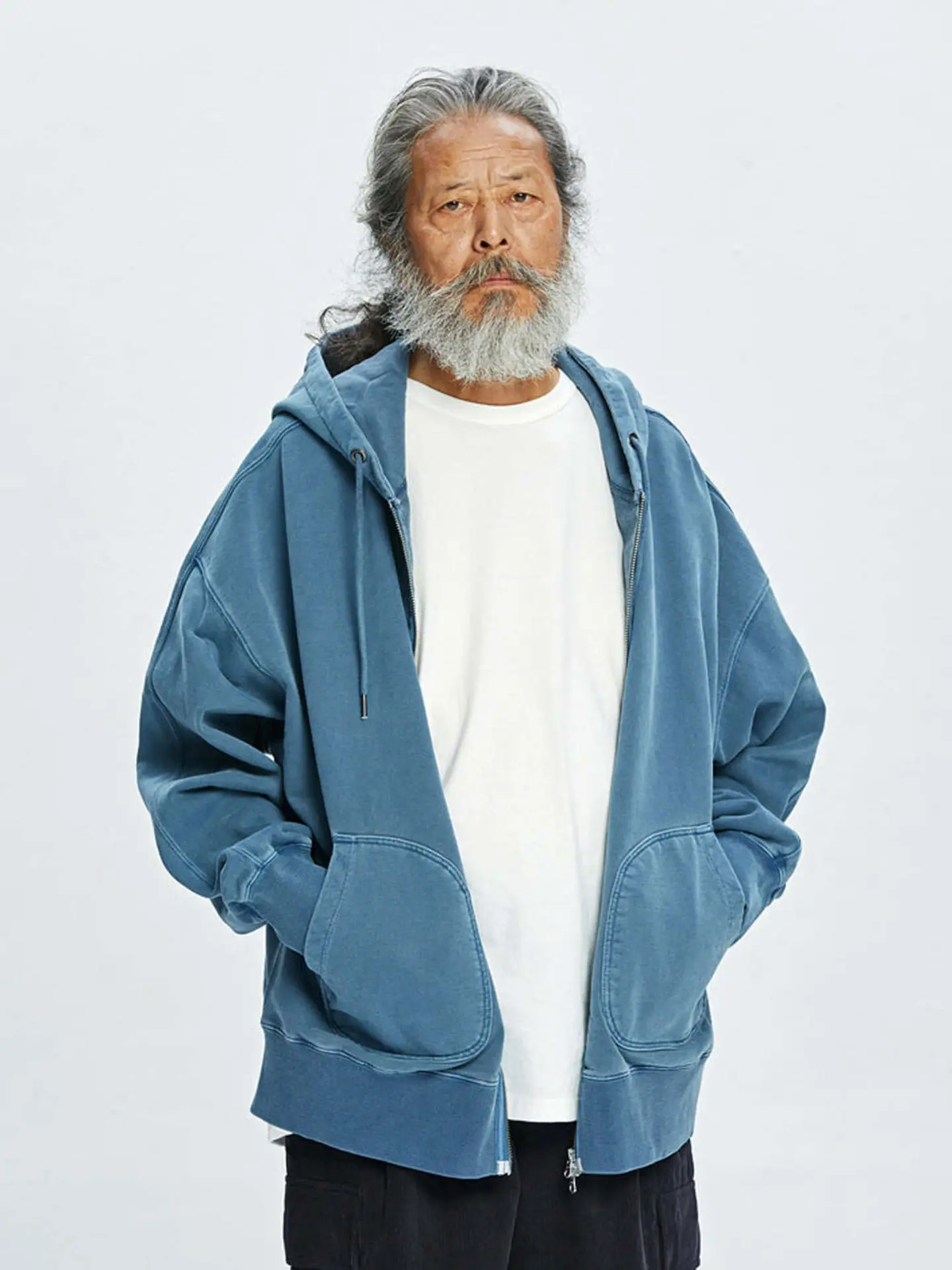 Толстовка FrizmWORKS OG PIGMENT DYEING HOOD ZIPUP PARKA BLUE