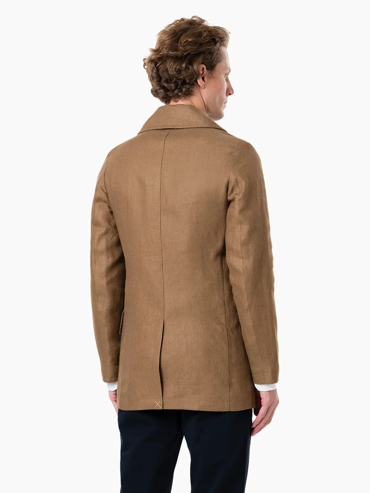 Куртка Private White LINEN MANCHESTER PEACOAT TAN