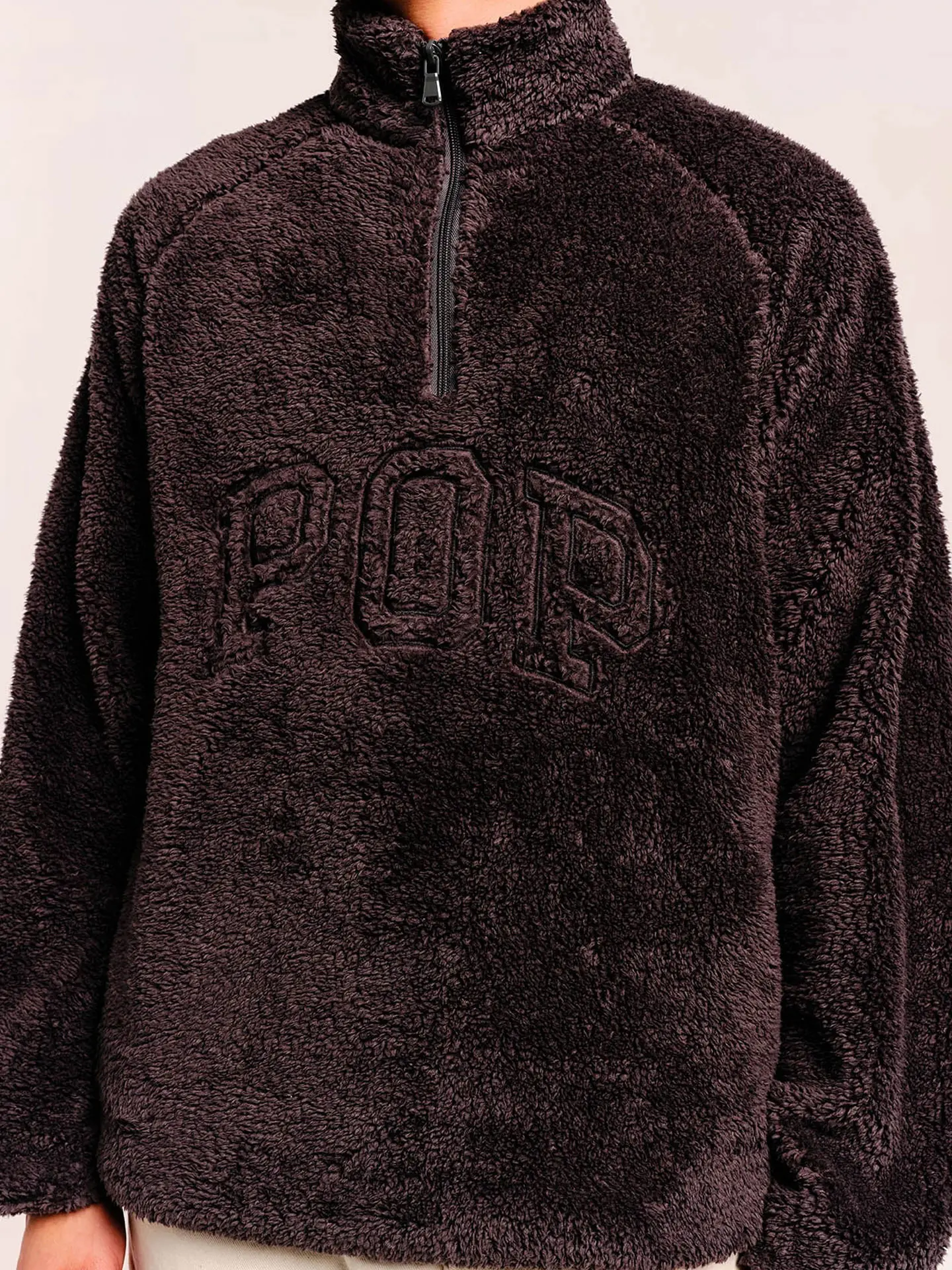 Флисовая толстовка Pop Trading Company arch halfzip fleece sweat 