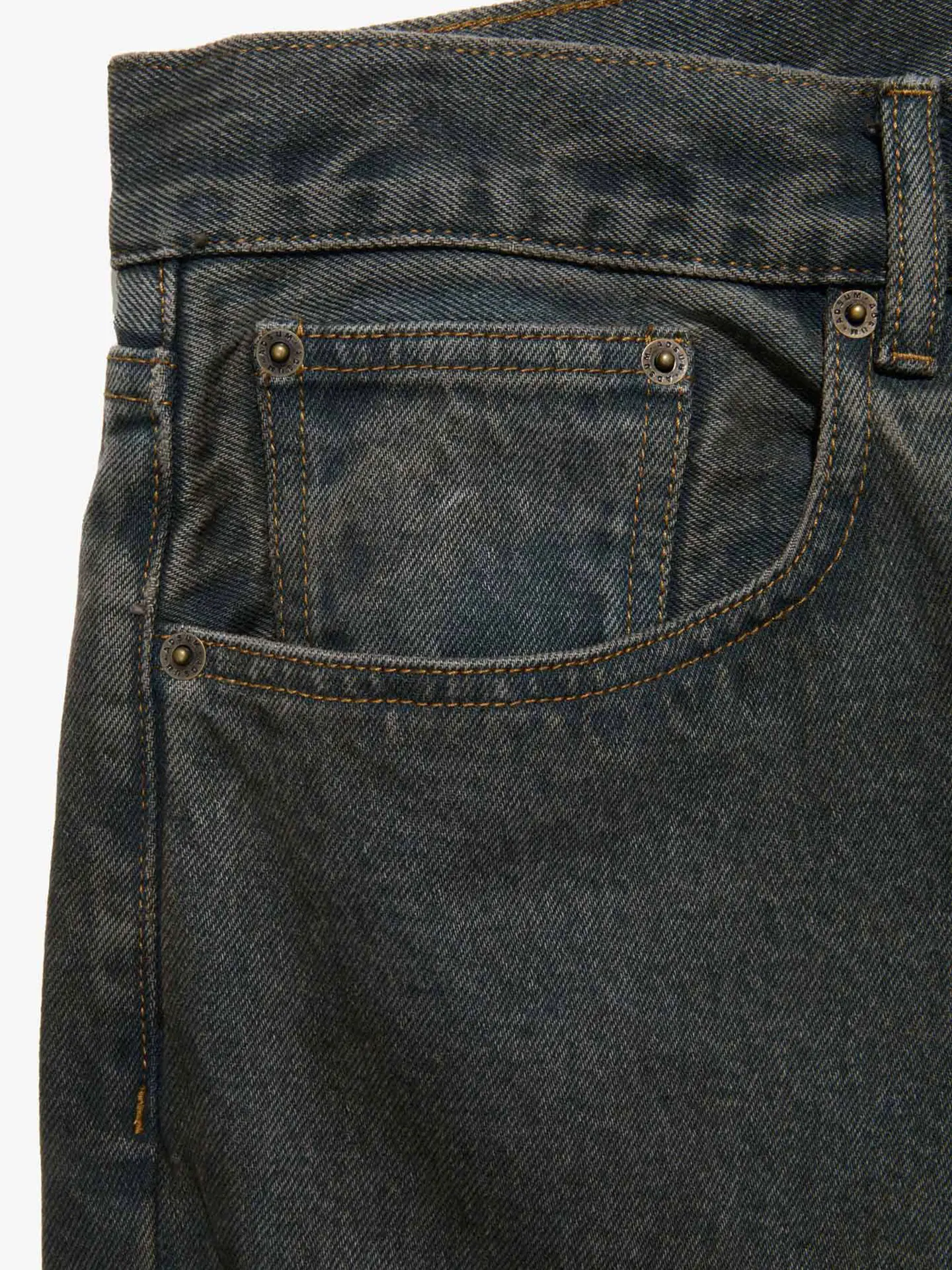 RELAXED FIT OD DENIM BLUE Джинсы  коричневый