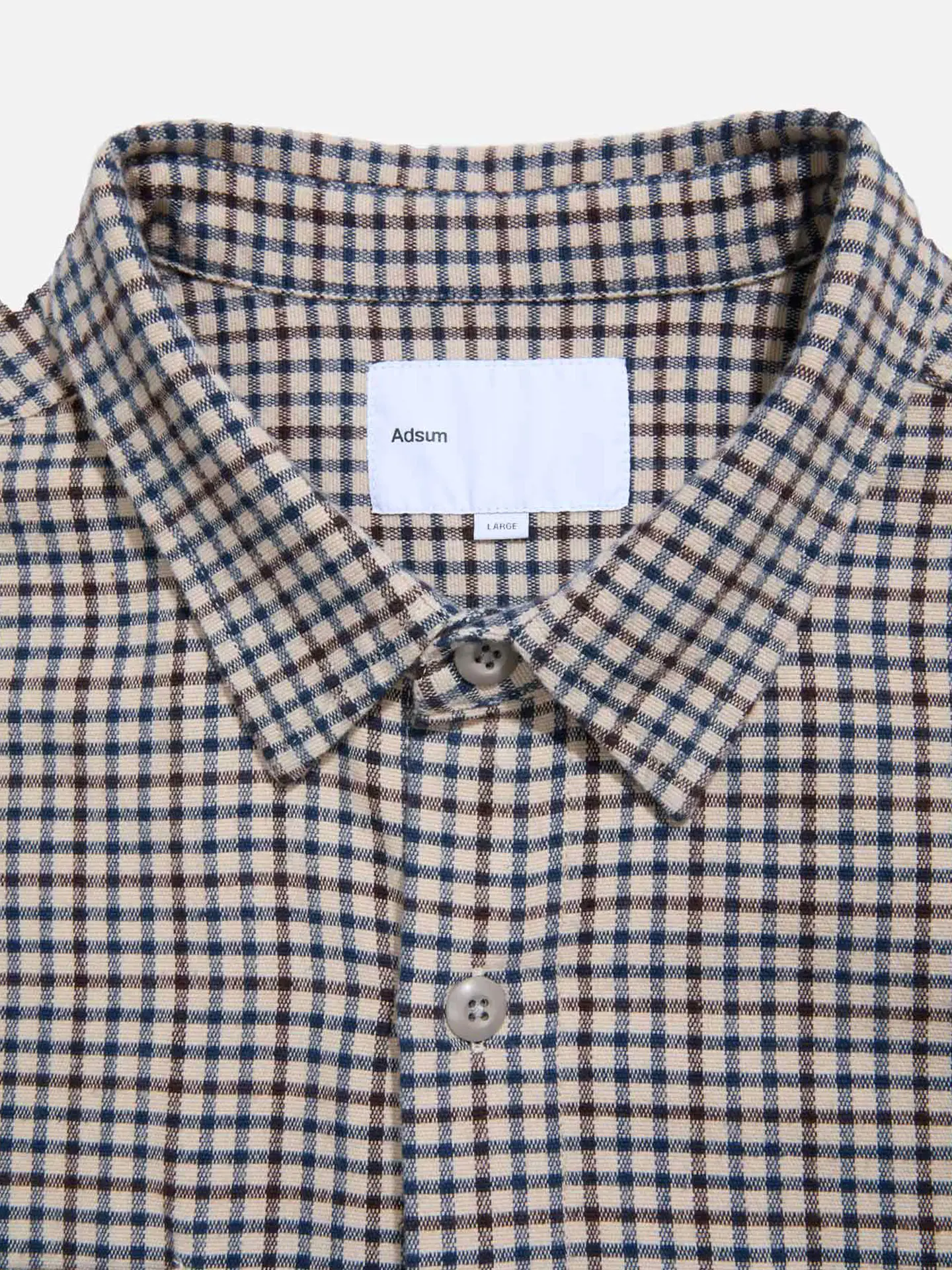 FLAT HEM WORKSHIRT CREAM Рубашка кремовая