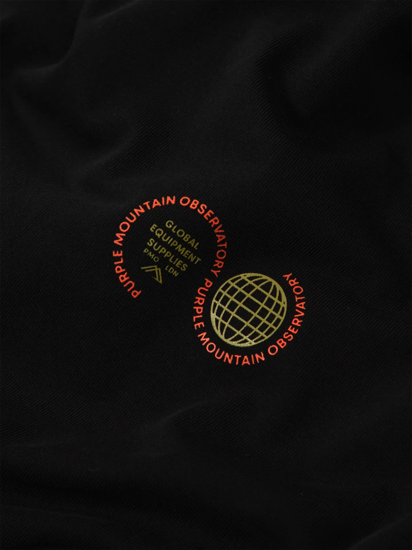 Футболка Purple Mountain Observatory GLOBE SS TEE, цвет Черный