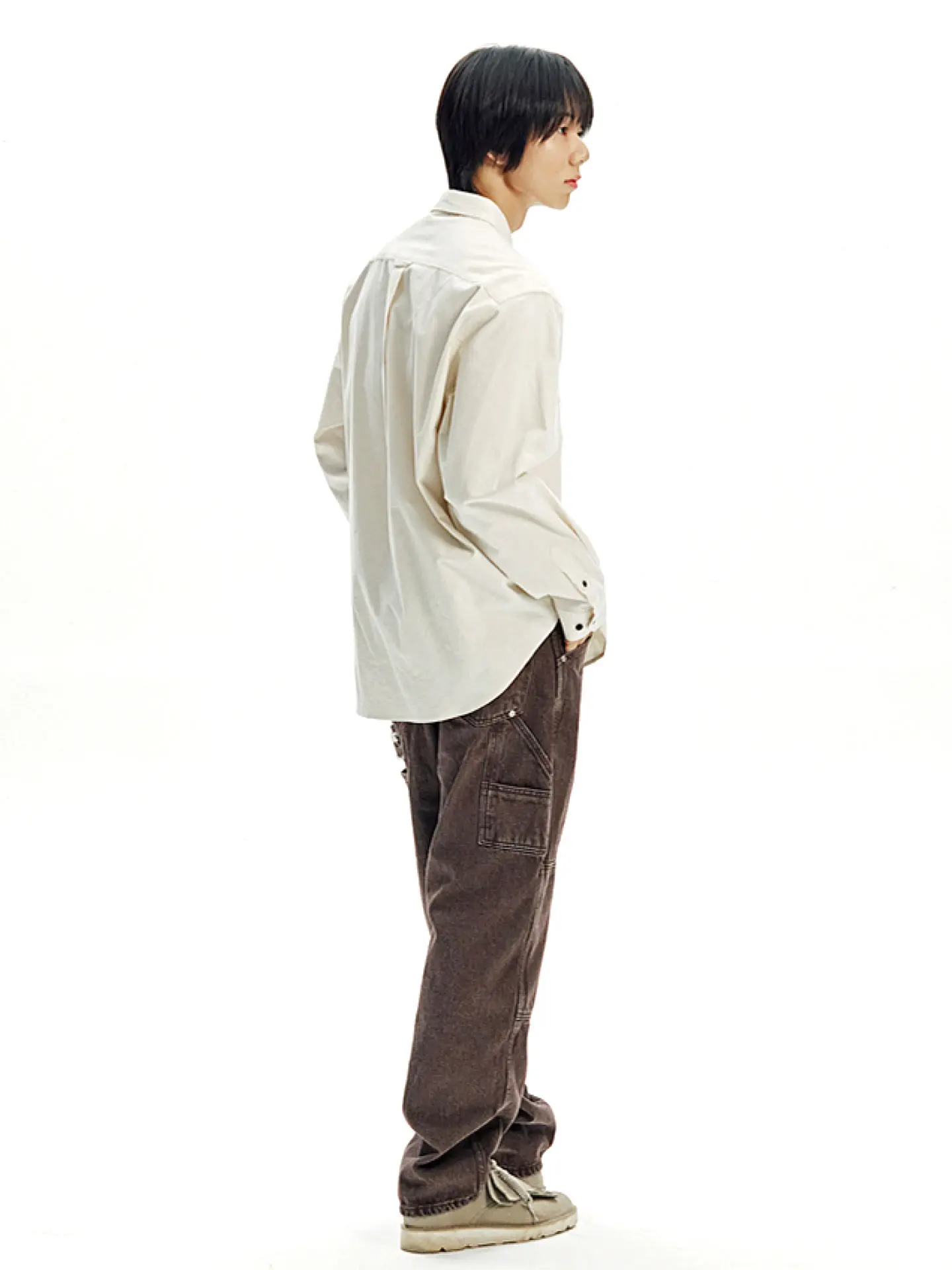 Рубашка FrizmWORKS FLANNEL FRENCH SHIRT TEAL белая