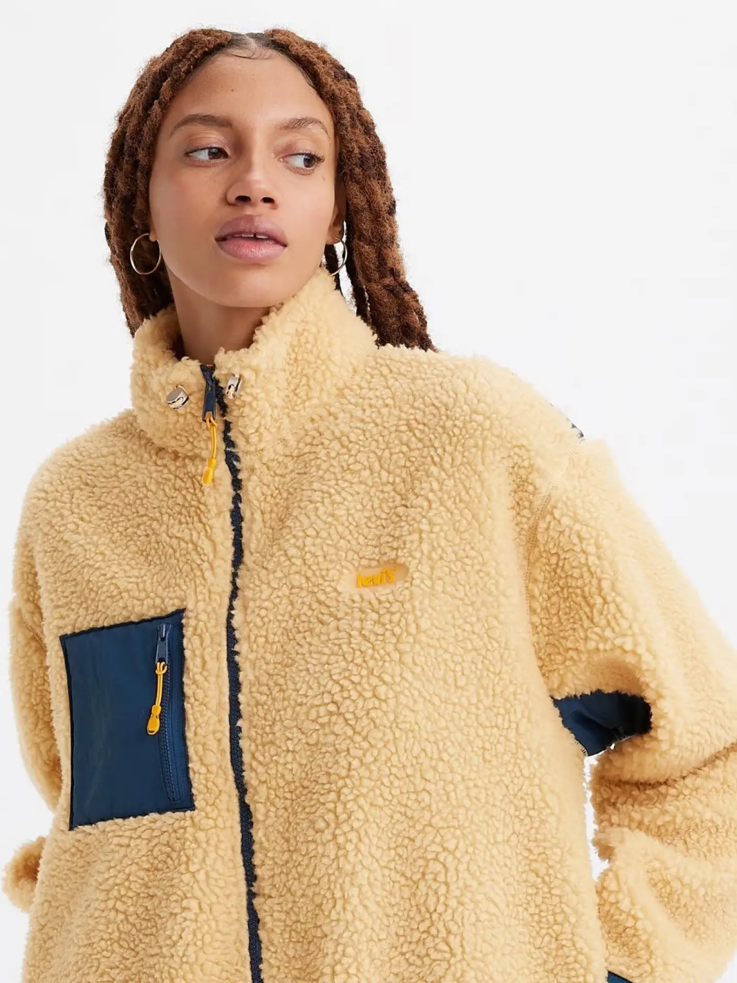 Флисовая куртка Levi's CB BIG FOOT SHERPA NEUTRALS