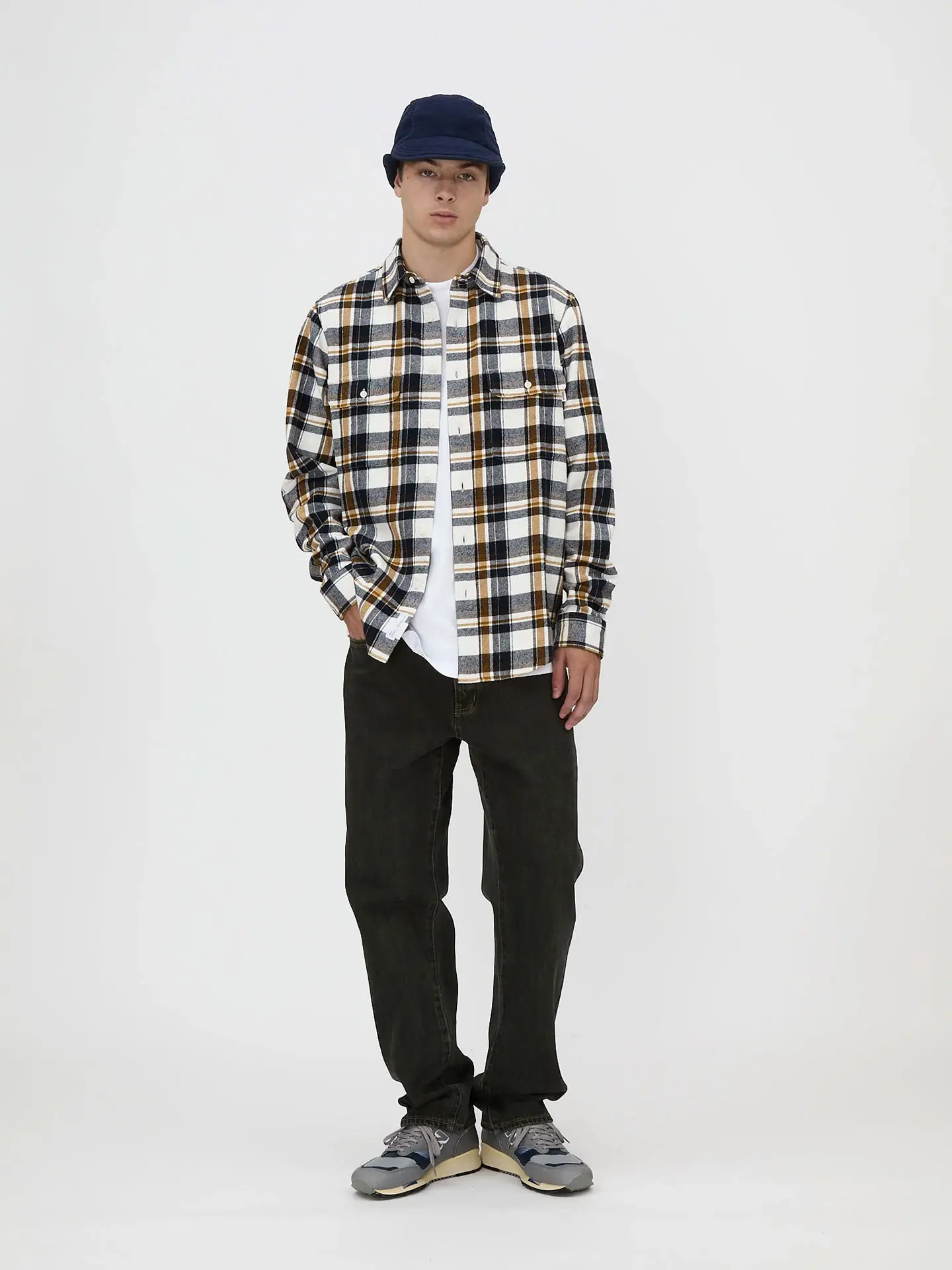 CLASSIC PLAID WORKSHIRT BEIGE Рубашка бежевый