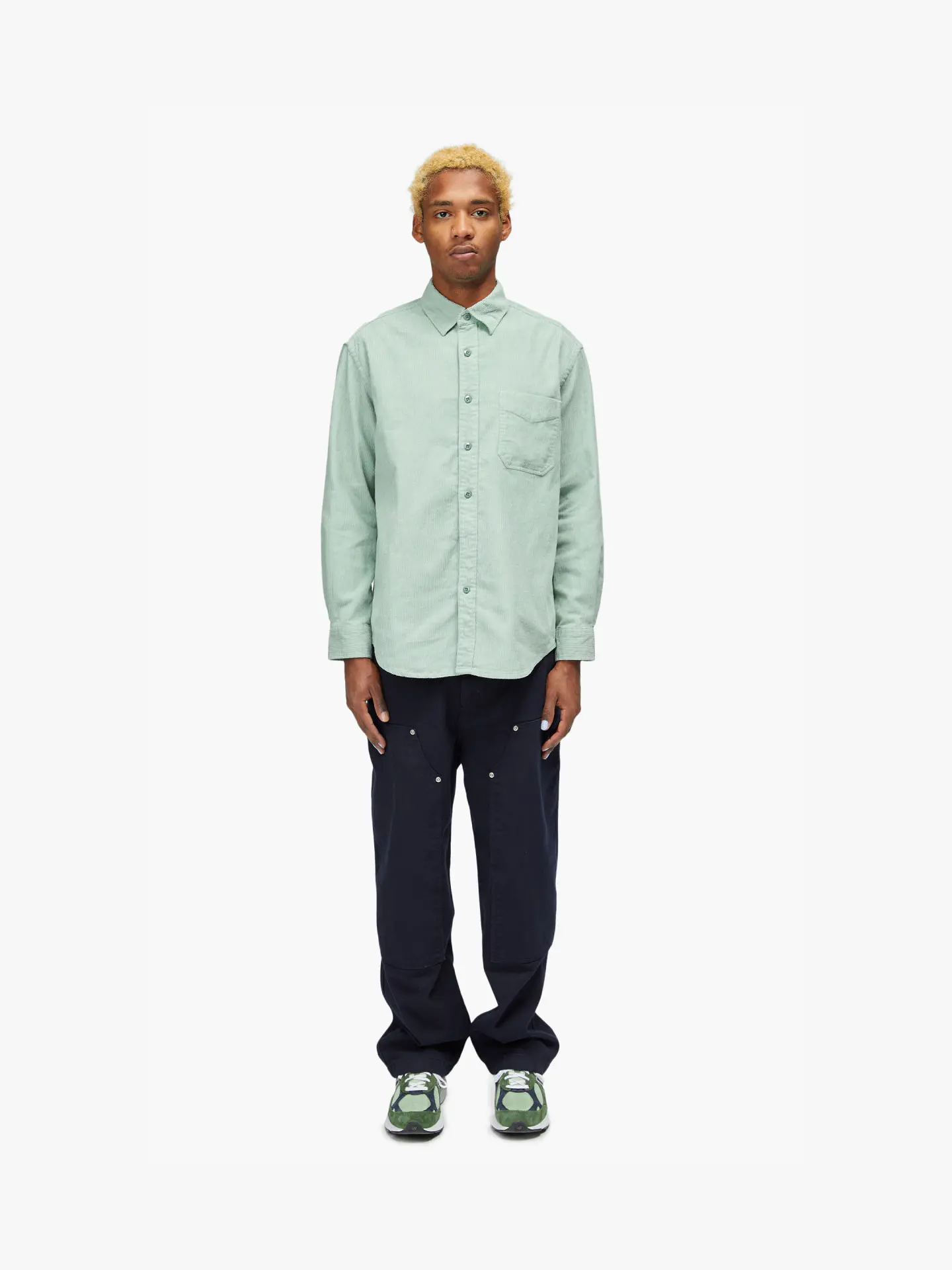 Рубашка FrizmWORKS OG CORDUROY SHIRT зеленая
