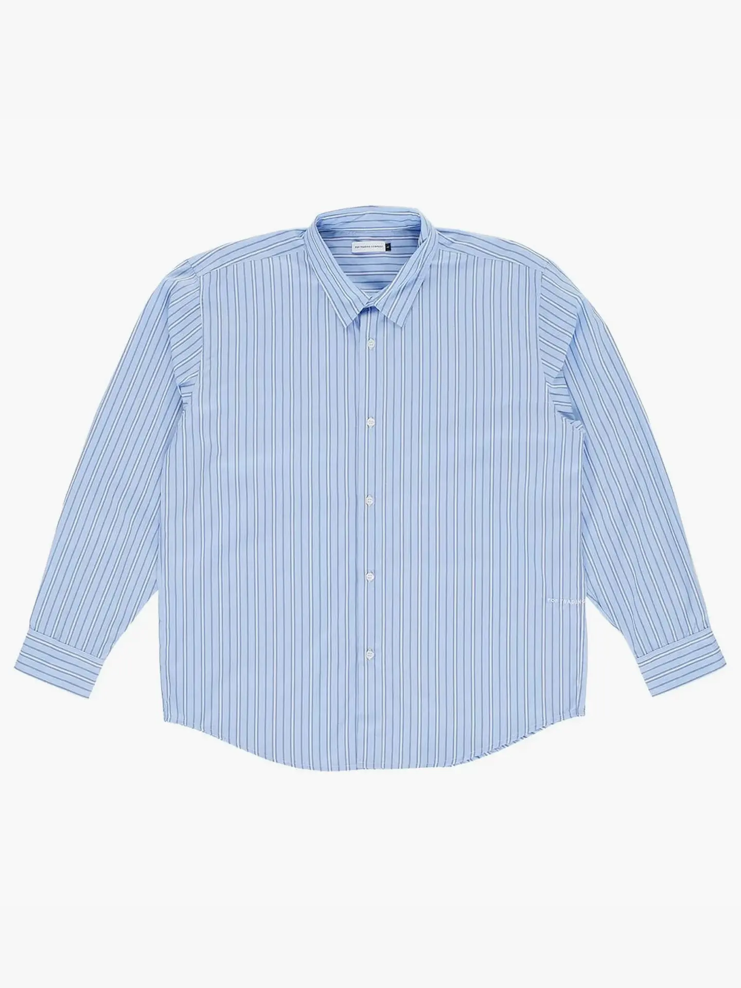 Рубашка Pop Trading Company striped logo shirt