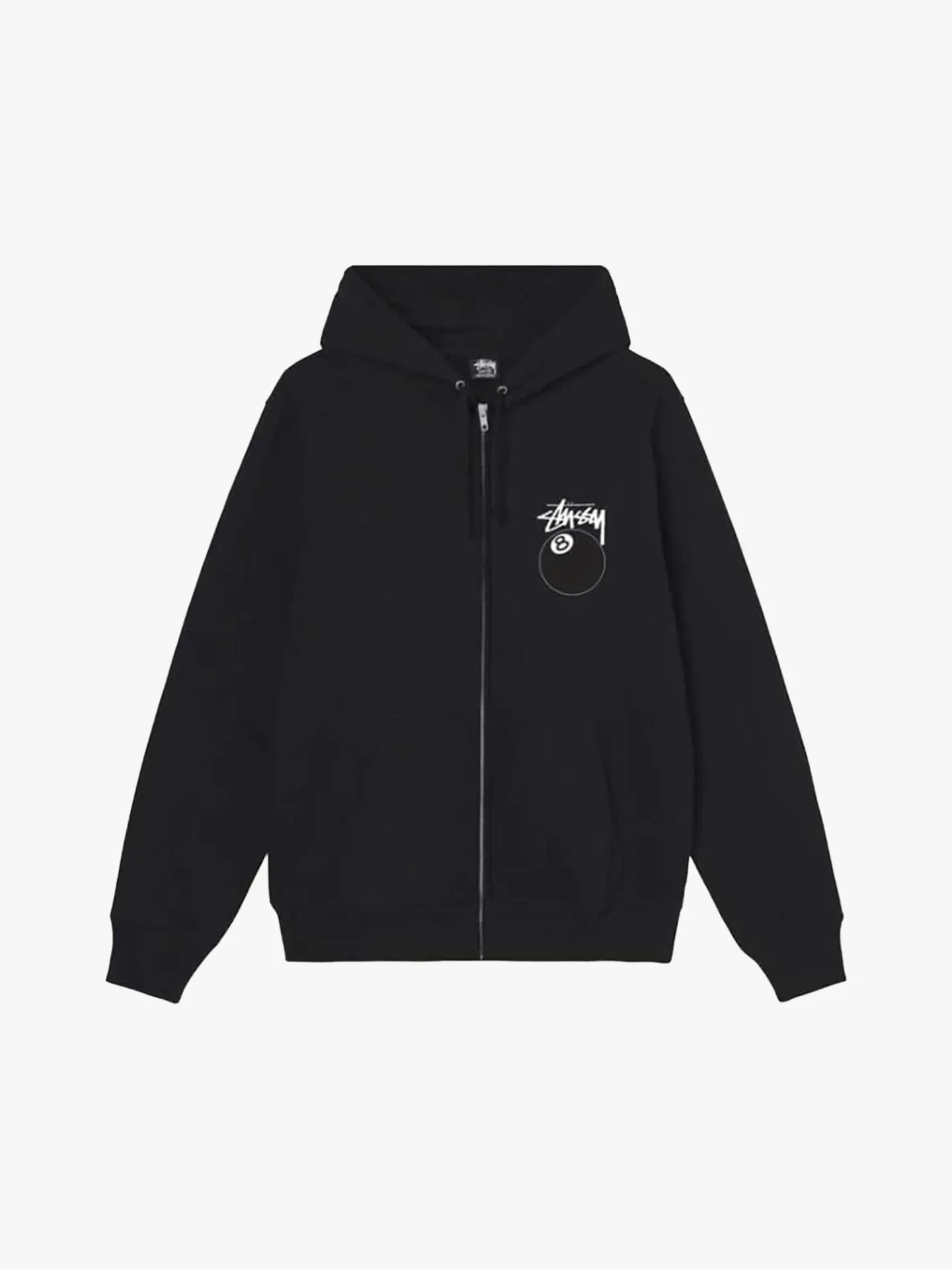 Толстовка Stussy 8 Ball Zip Hood Black