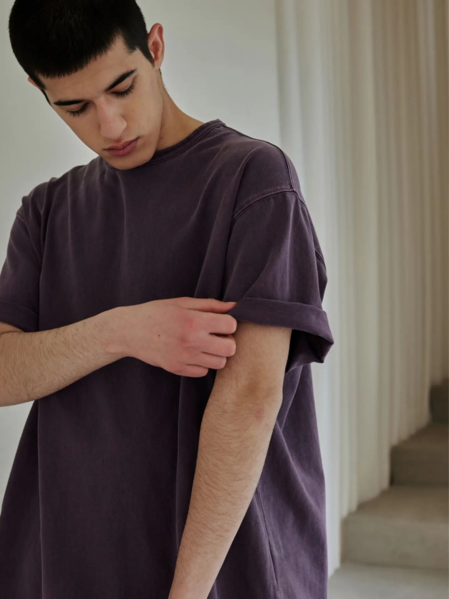 Футболка FrizmWORKS OG PIGMENT DYEING HALF TEE purple