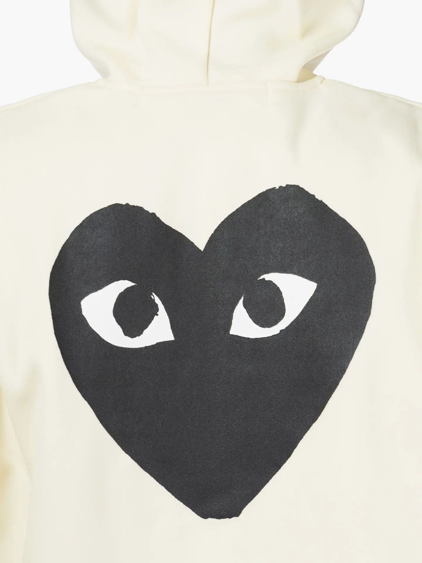 Толстовка Comme des Garcons Play Hooded Zip Sweatshirt with Big Heart Ivory