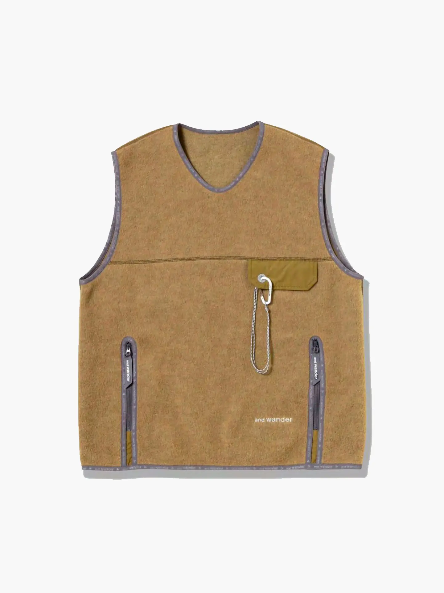 Wool fleece vest Безрукавка, 70% полиэстер, 30% шерсть, размер M, бежевый