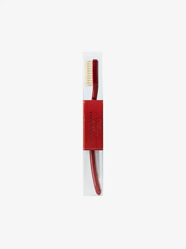 Зубная щетка Acca Kappa с натуральной щетиной средней жесткости Venetian Red