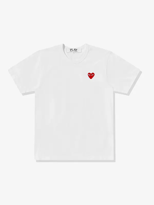 Футболка Comme des Garcons Play Red Heart T-Shirt White