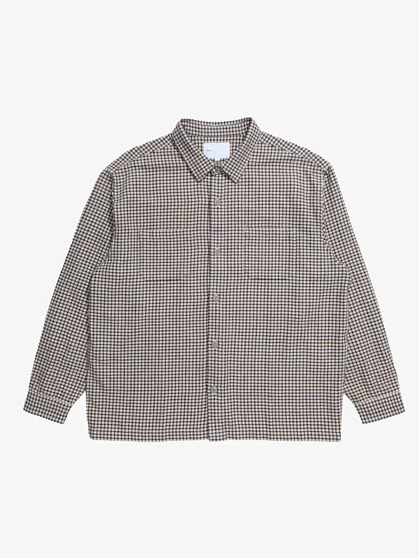 FLAT HEM WORKSHIRT CREAM Рубашка кремовая