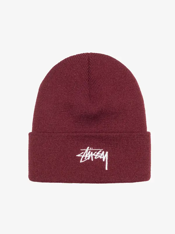 Шапка Stussy FA19 Stock Cuff Beanie Wine 