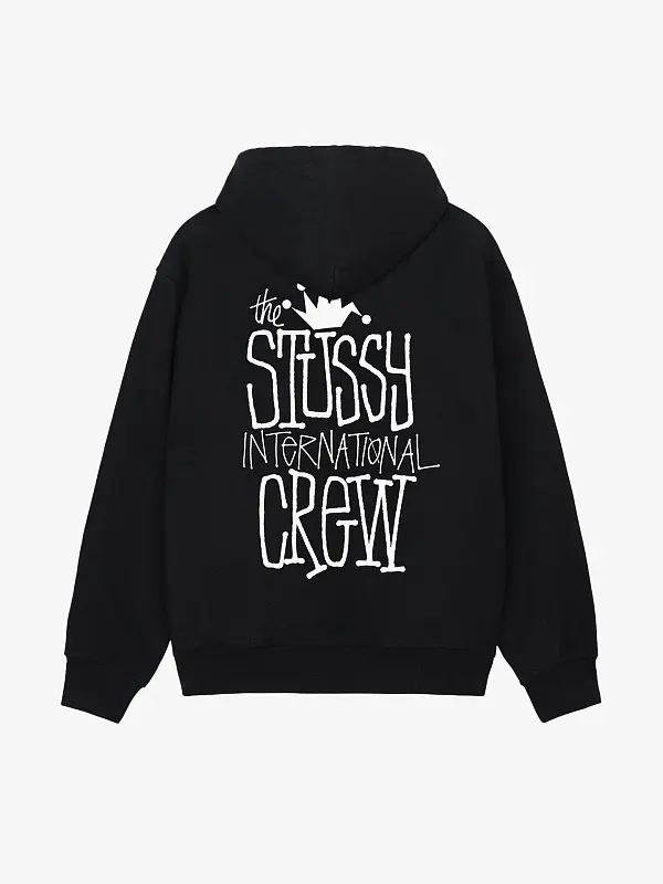 Толстовка Stussy Crown International Hood Black