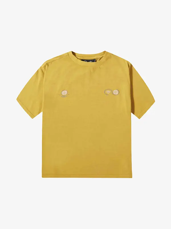 Футболка Purple Mountain Observatory GLOBE SS TEE, цвет Охра