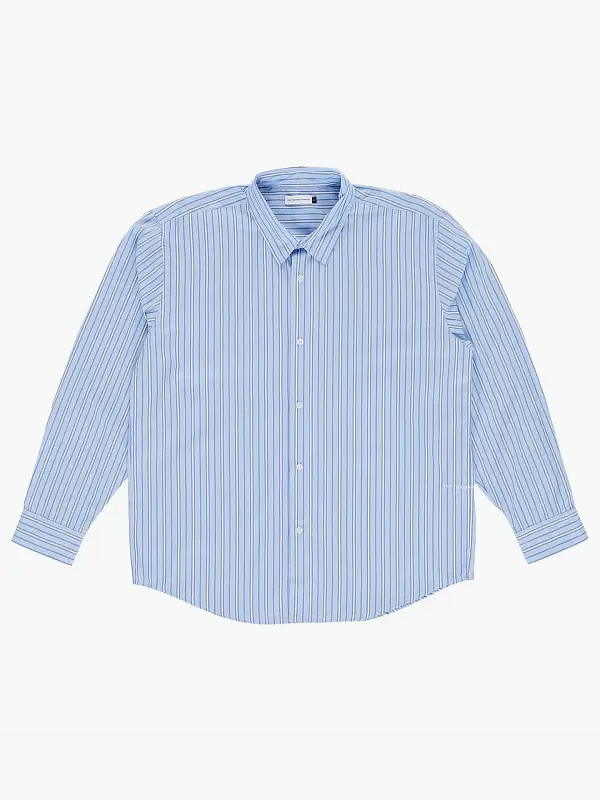 Рубашка Pop Trading Company striped logo shirt