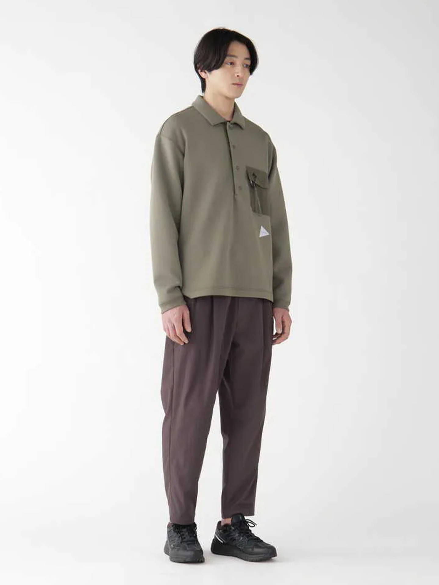 Пуловер And Wander Airly warm button pullover