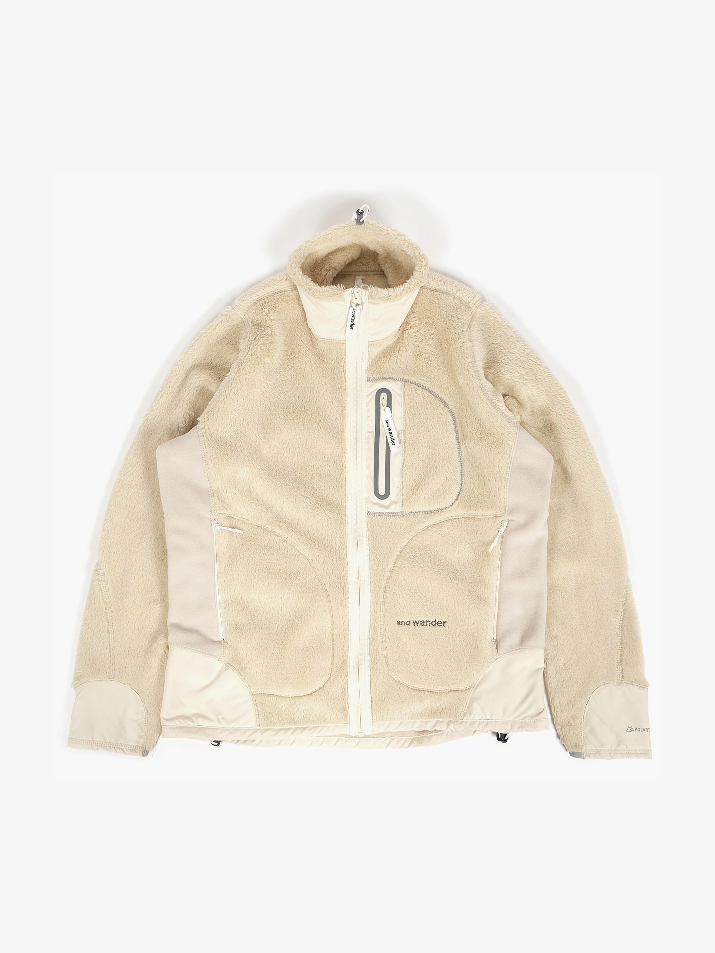 

Толстовка And Wander High loft fleece jacket owh, Кремовый