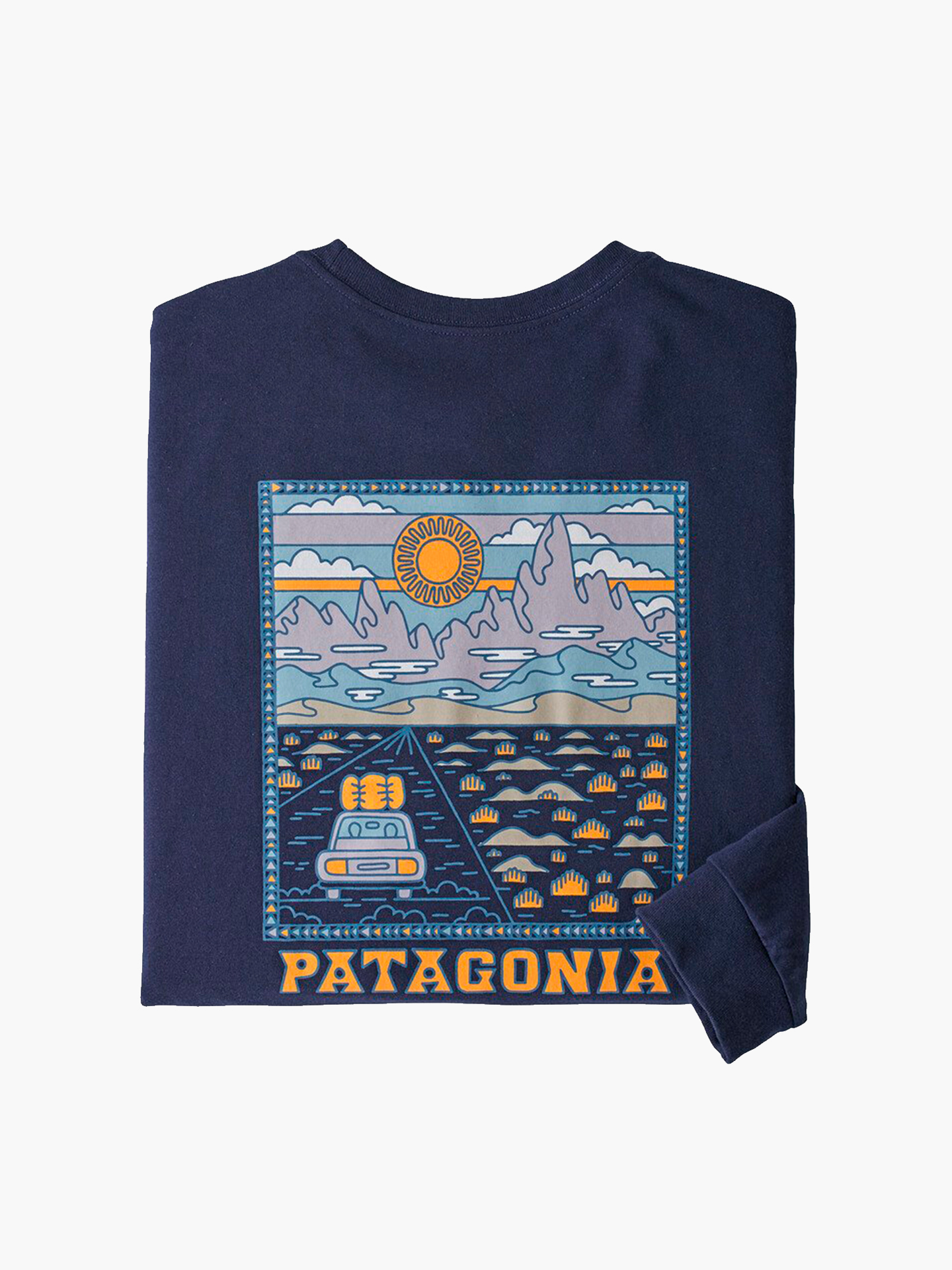 376946/M Футболка Patagonia M'S L/S SUMMIT ROAD RESPONSIBILI-TEE, Цвет CNY Classic Navy, Размер M