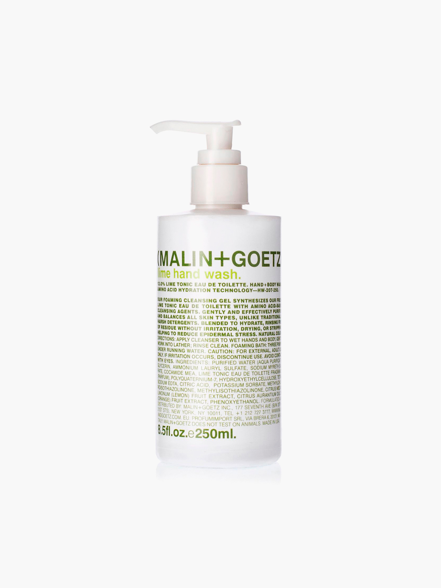 Гель-мыло для тела и рук Malin+Goetz Лайм 250мл MG024, цвет белый - фото 1