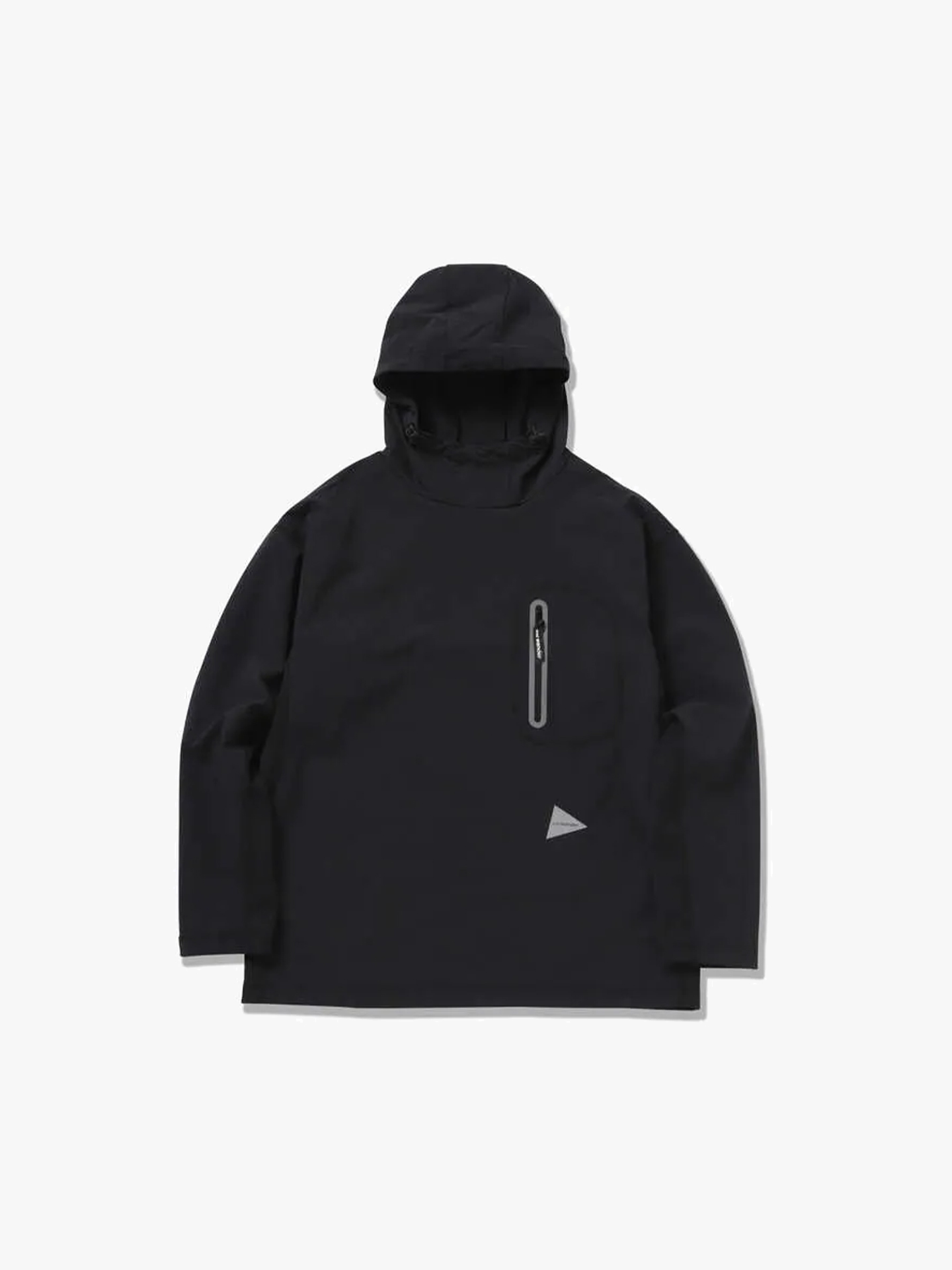 

Толстовка And Wander Hybrid warm pocket hoodie blk, Черный