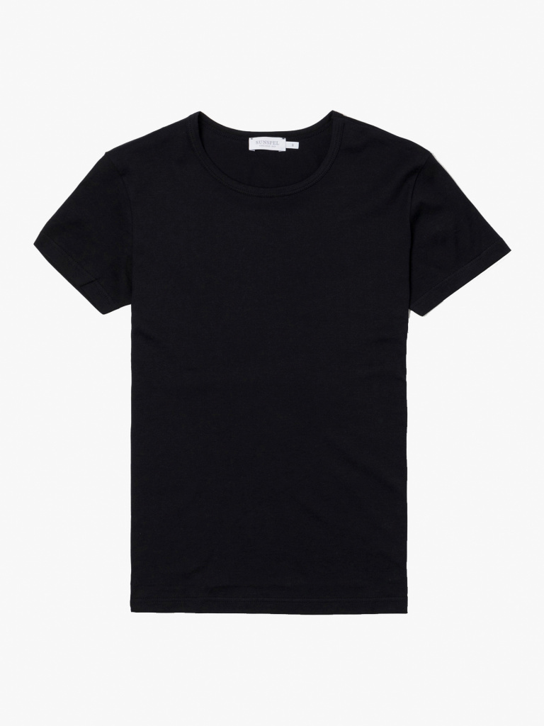 

Женская футболка Sunspel SS Classic Crew T-shirt, Черный