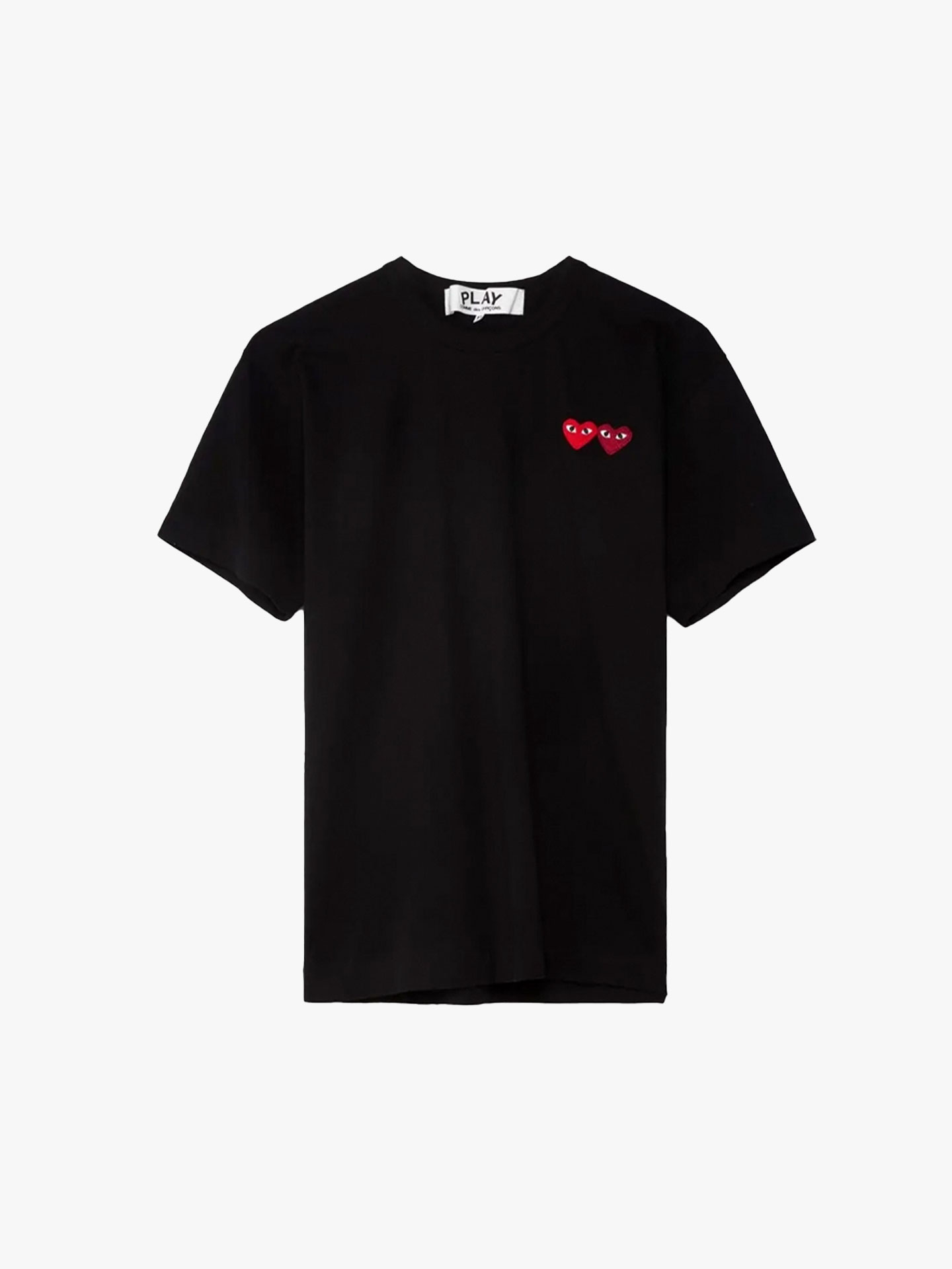 Футболка Comme des Garcons Play Double Heart T-Shirt black