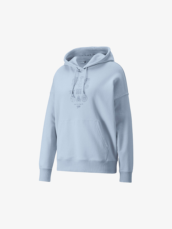 Толстовка Puma Downtown Relaxed Graphic Hoodie TR Arctic