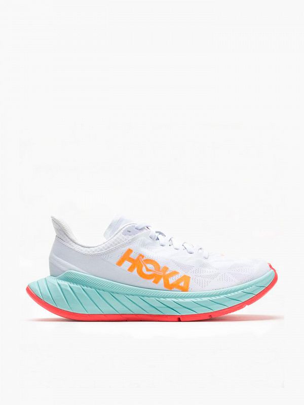 1113527WBOR7B Кроссовки женские Hoka W CARBON X 2 WHITE / BLAZING ORANGE 7