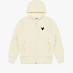 Толстовка Hooded Zip Sweatshirt with Big Heart Ivory
