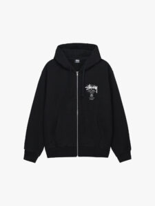 Толстовка Stussy World Tour Zip Hood Black